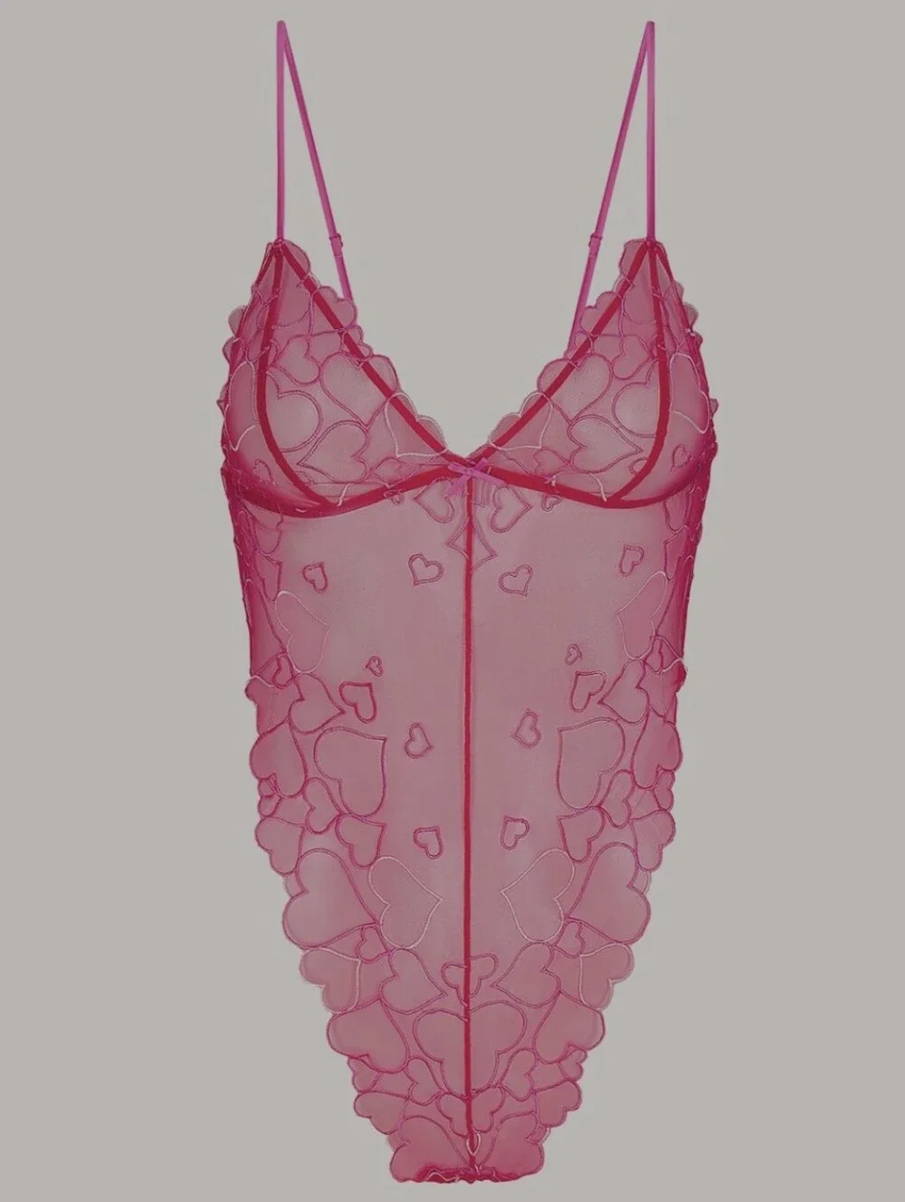 SKIMS Embroidered Tulle Teddy XL